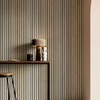Akupanel 3d Model Design Smoked Walnut OKA Natural Wood Color Slatted Acoustic Panel