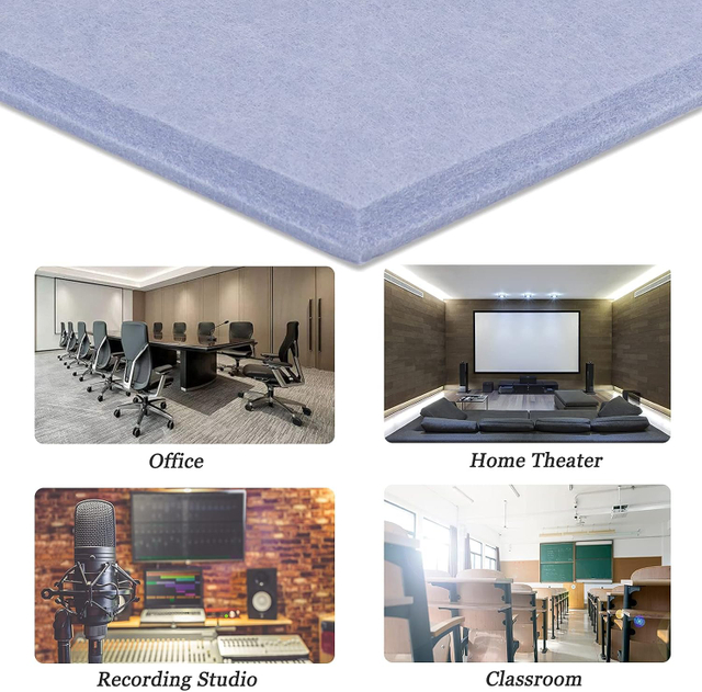  Charcoal Marble Charcoal Sky 9mm 12mm Architectural Acoustics Decorative PET Felt Polyester Acoustic Panels