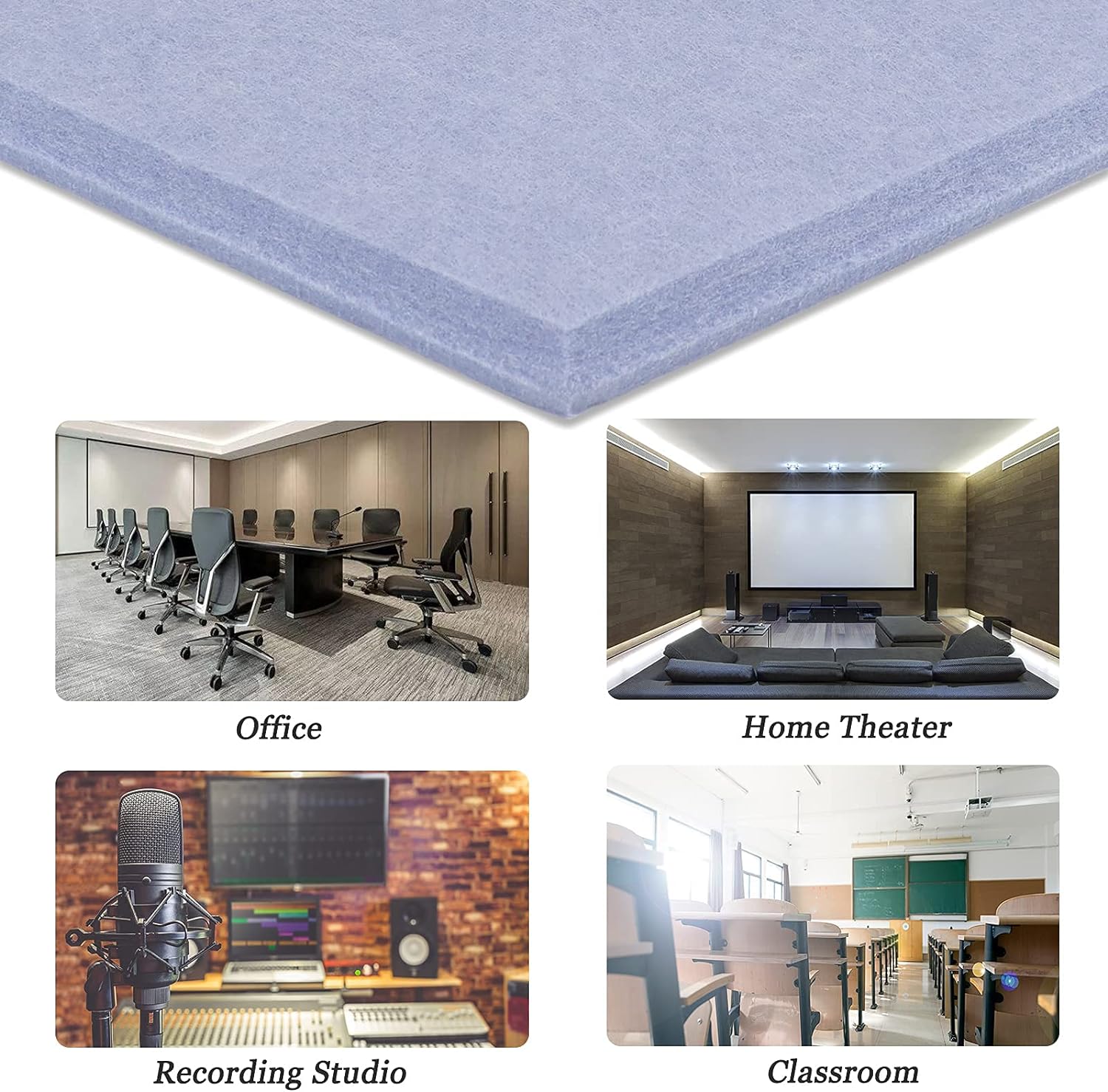 Soundproofing Polyester Fiber Adhesive Decoration Sound Absorbing Acoustic Panel