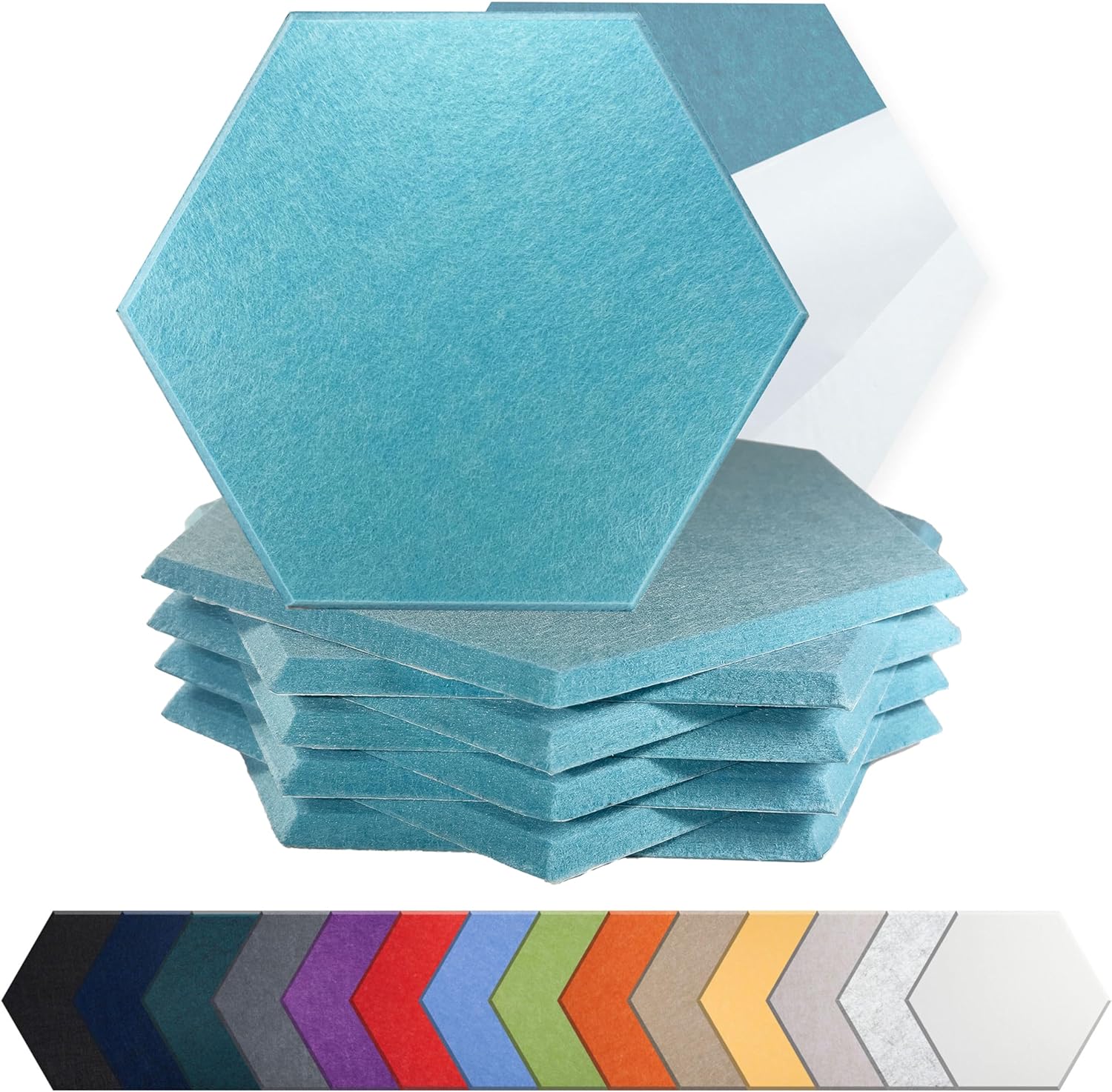 Flame Resistant Multiple Shapes Sizes Hexagon Sound Proof Dampening Panels for Recording Studio Home Offices