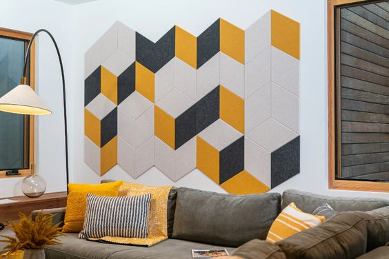 VIGOR Self Adhesive Recycled Interior Design Material Office Wall Screen Soundproof Noise Absorbing Ceiling Polyester Fiber Pet Acoustic Felt