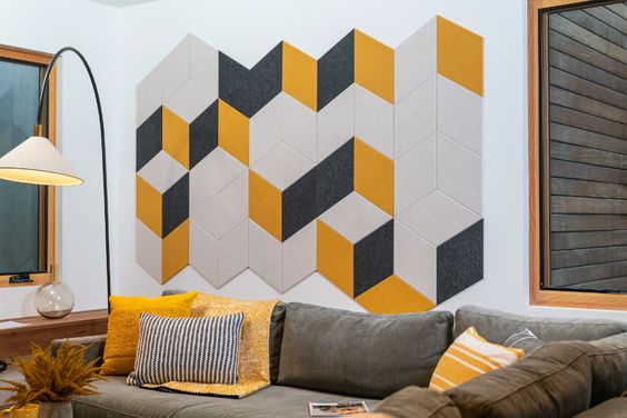 VIGOR Double-layer Acoustic Wall Covering With Precision Patterns Sound Echo Absorbing Pet Felt Office Partition Acoustic Wall Panels