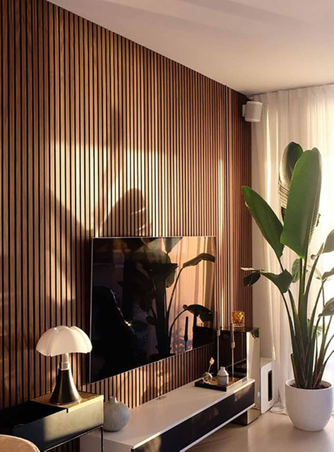 Multi-Functional Polyester Black Sound-Absorbing Board Acoustic Wooden Slat Wood Wall Panels Acoustic Panels