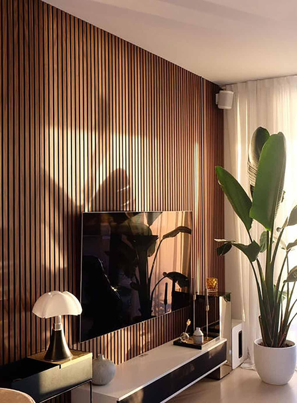 Multi-Functional Polyester Black Sound-Absorbing Board Acoustic Wooden Slat Wood Wall Panels Acoustic Panels