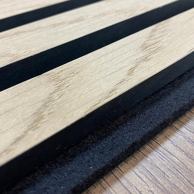 Veneer Wood Slat Pet MDF Acoustic Panel Interior Soundproofing Wall Ceiling Building Material Board Tile
