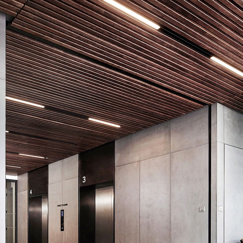 Wooden Grooved Soundproof Mdf Pet Wall Slat Acoustic Panel