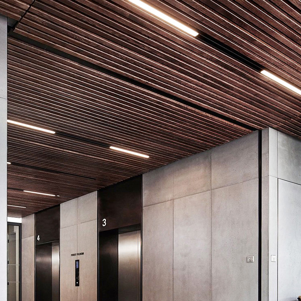 Wooden Grooved Soundproof Mdf Pet Wall Slat Acoustic Panel