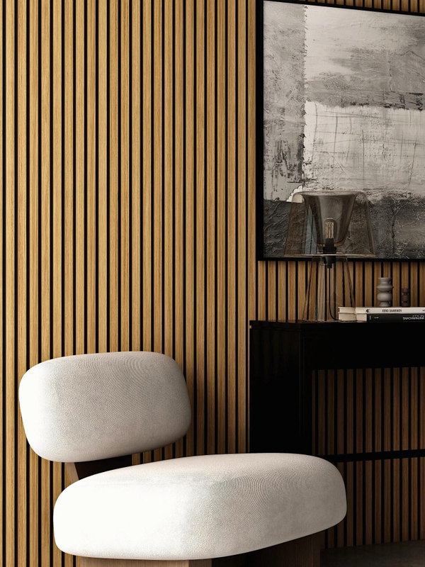 Decorative Wooden Slat Sound-Absorbing Wall Panels Veneer Akupanel Wood MDF Slatted Acoustic Panels