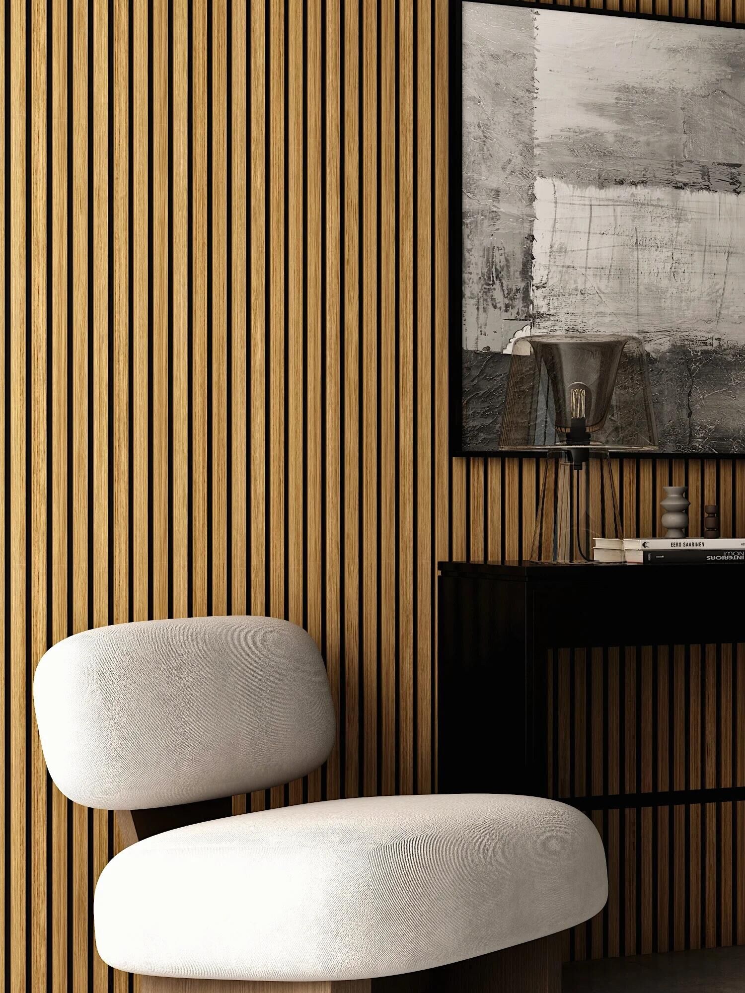Natural Veneer Oak Acoustic Panels Slat Wooden Wool Slatted Decorative Acoustic Wood Wall Panel Sound Proof Wall Panels
