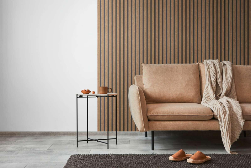 300cm 3D Fluted Sound Absorbing Panel with Wood Finish