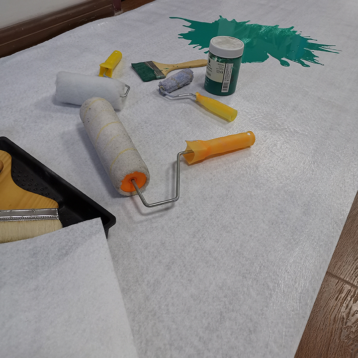 White Sticky Felt 160g1* 25m Floor Painters Protector Floorliner