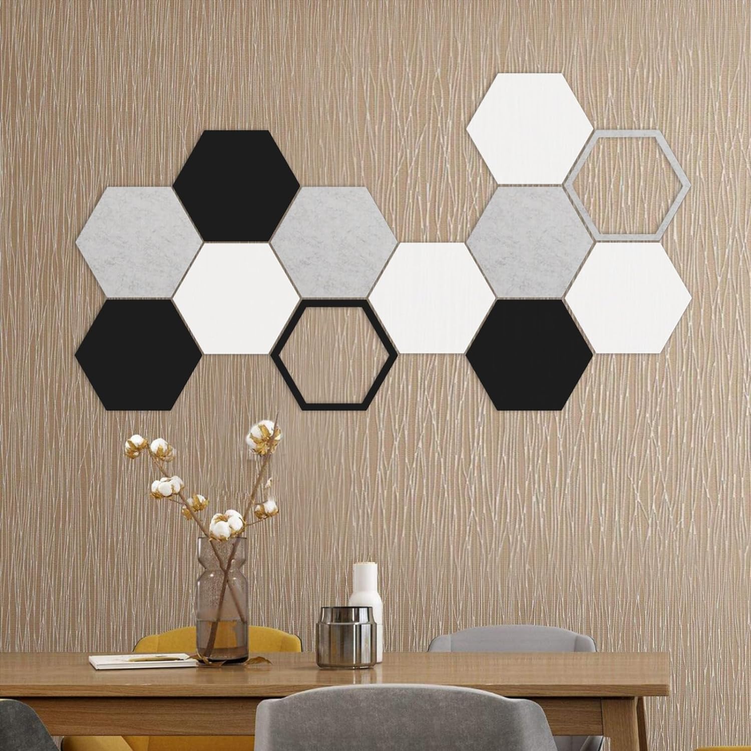 Hexagon Soundproof Interior Decorative Wall Sound Deadening Ceiling Tiles Panel