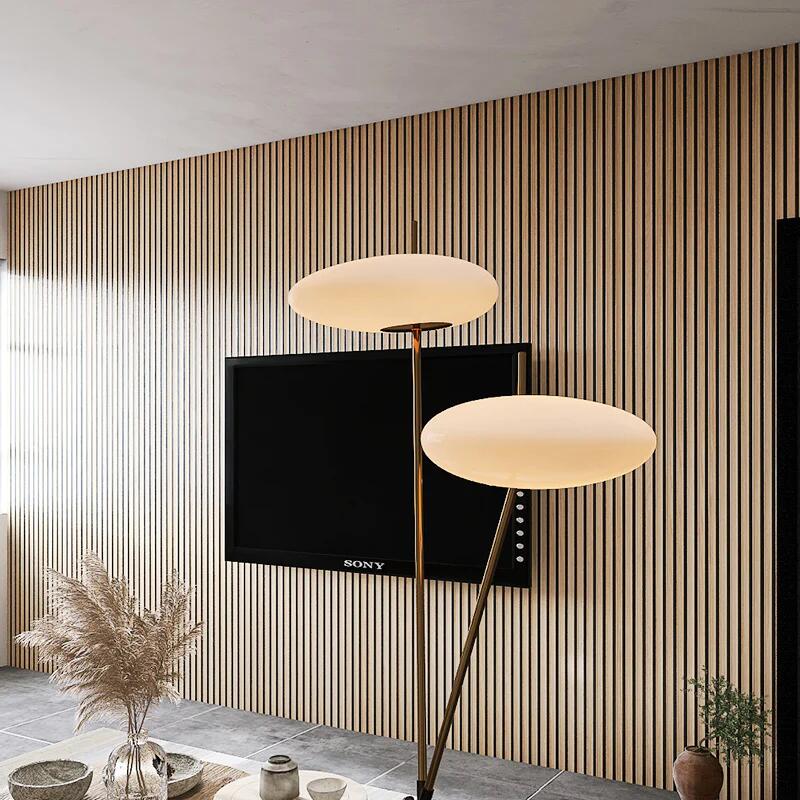 Modern Anti Sound Absorption Proofing Wooden Design MDF Wood Veneer Slat Acoustic Wall Panel