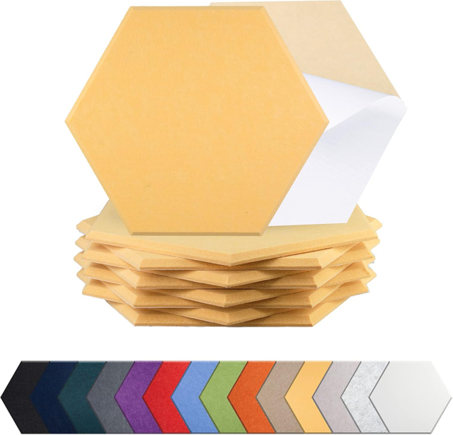 Architecturally Decorative Formaldehyde-free Sound-absorbing Acoustic PET Felt Wall Panels (Set of 4)