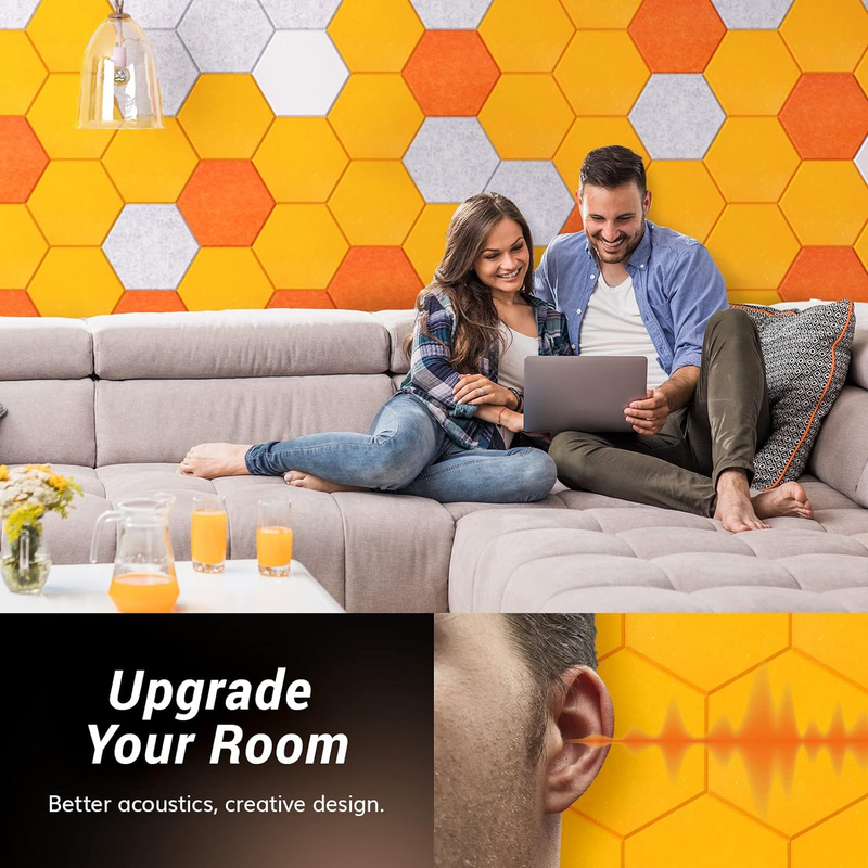 Non-Allergenic Non-Toxic 9mm 12mm Architectural Decorative PET Felt Polyester Acoustic Panels
