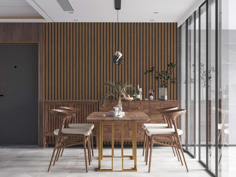 Custom Decorative 1.2m*0.4m Wooden Slat Sound-Absorbing Sound proof wall Panel Veneer Akupanel Wood Acoustic Panel