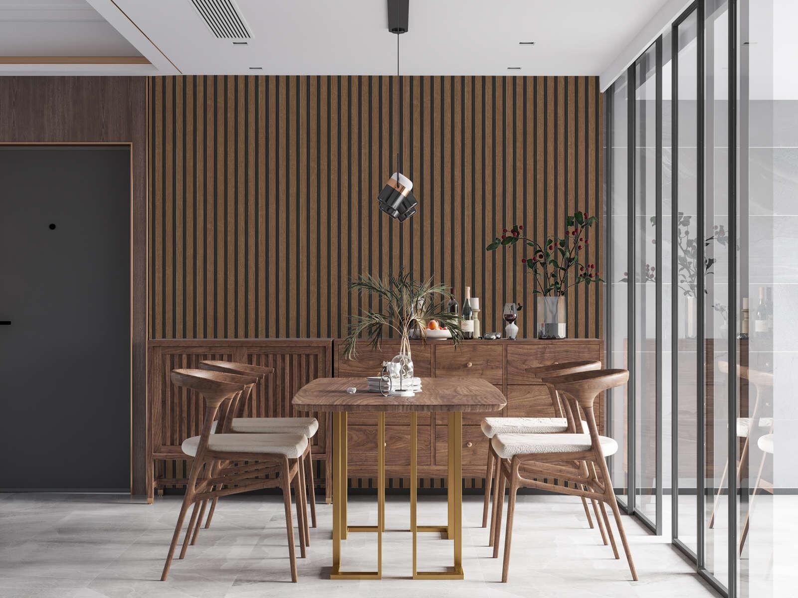 Natural Veneer Oak Acoustic Panels Slat Wooden Wool Slatted Decorative Acoustic Wood Wall Panel Sound Proof Wall Panels
