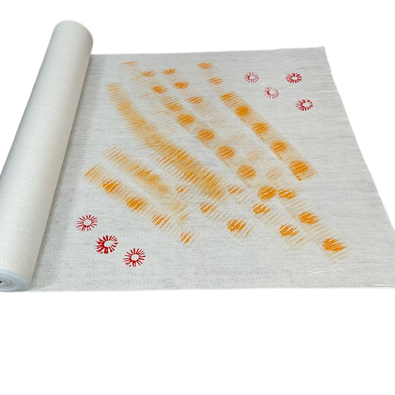 Nonwoven New Material White Color Painter Felt with Glue on Backing