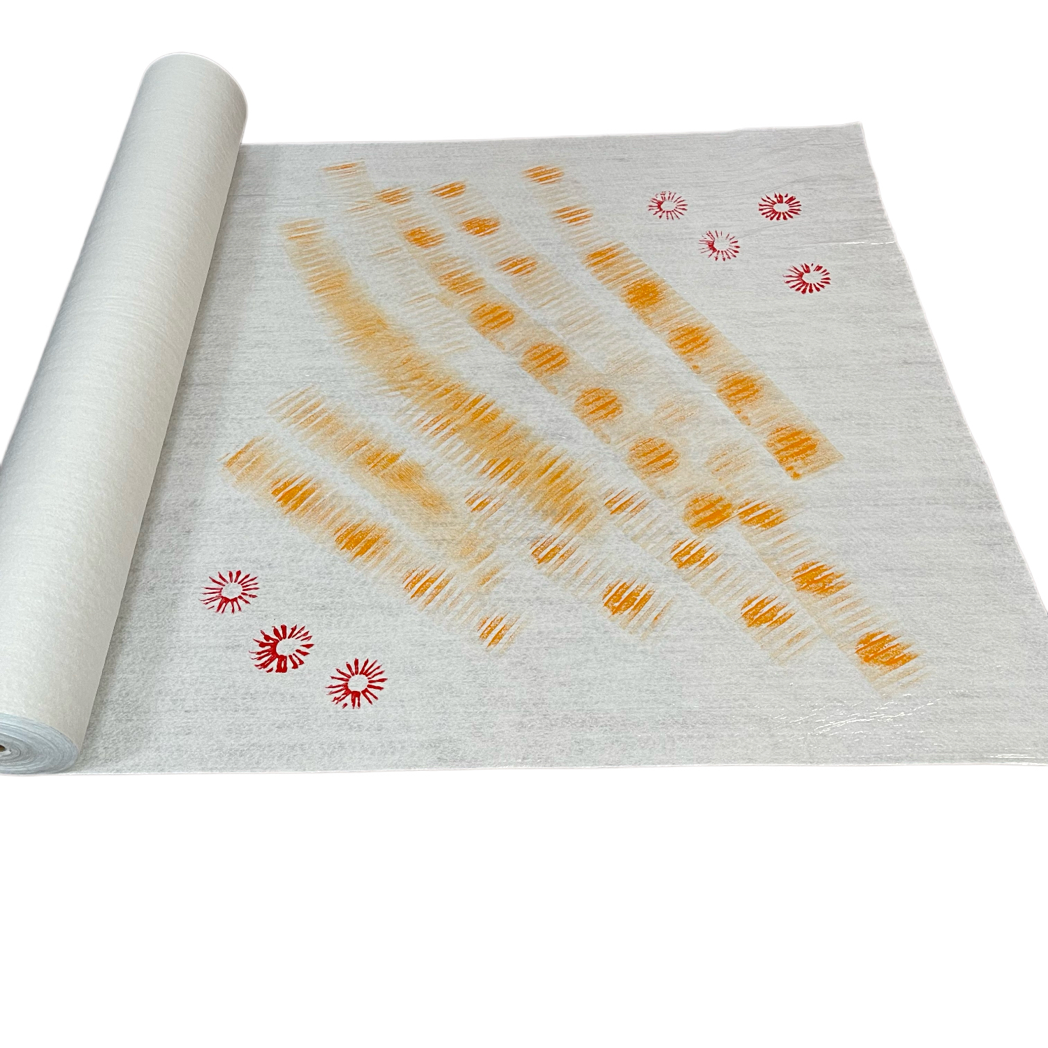 Nonwoven New Material White Color Painter Felt with Glue on Backing