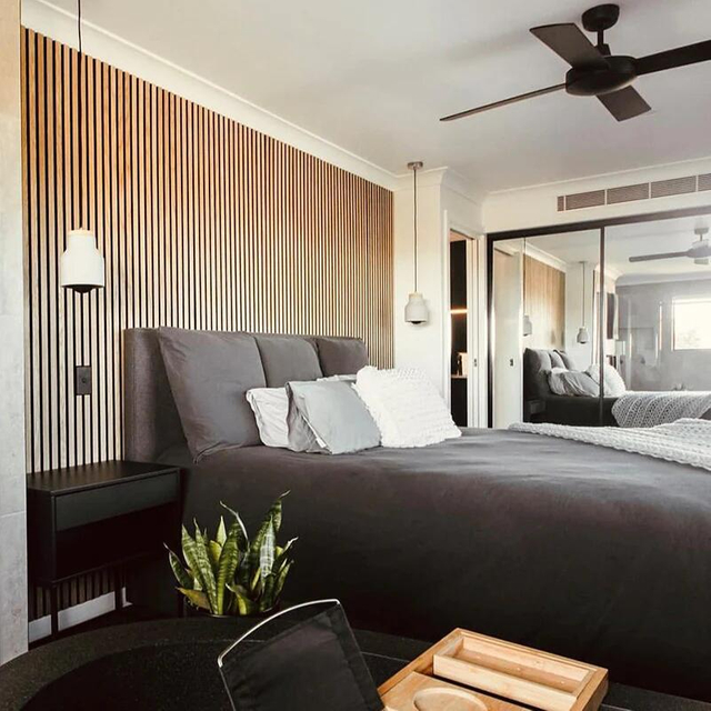 240 X 60cm Decorative Wall Pet MDF Acoustic Wood Veneer Slat Panels