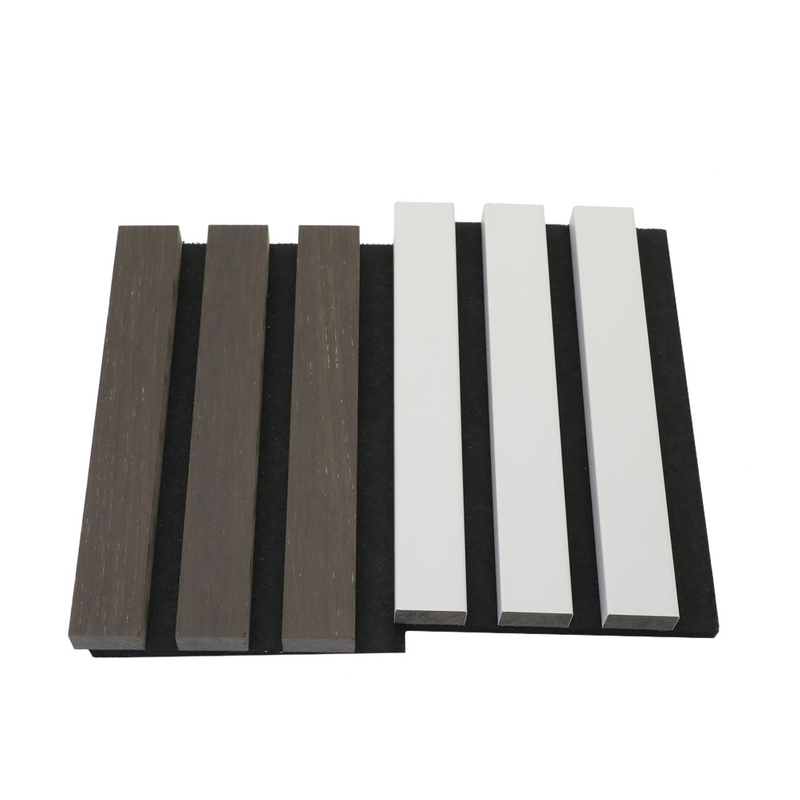 Home Decoration 100% Polyester MDF Wood Slat Acoustic Panel