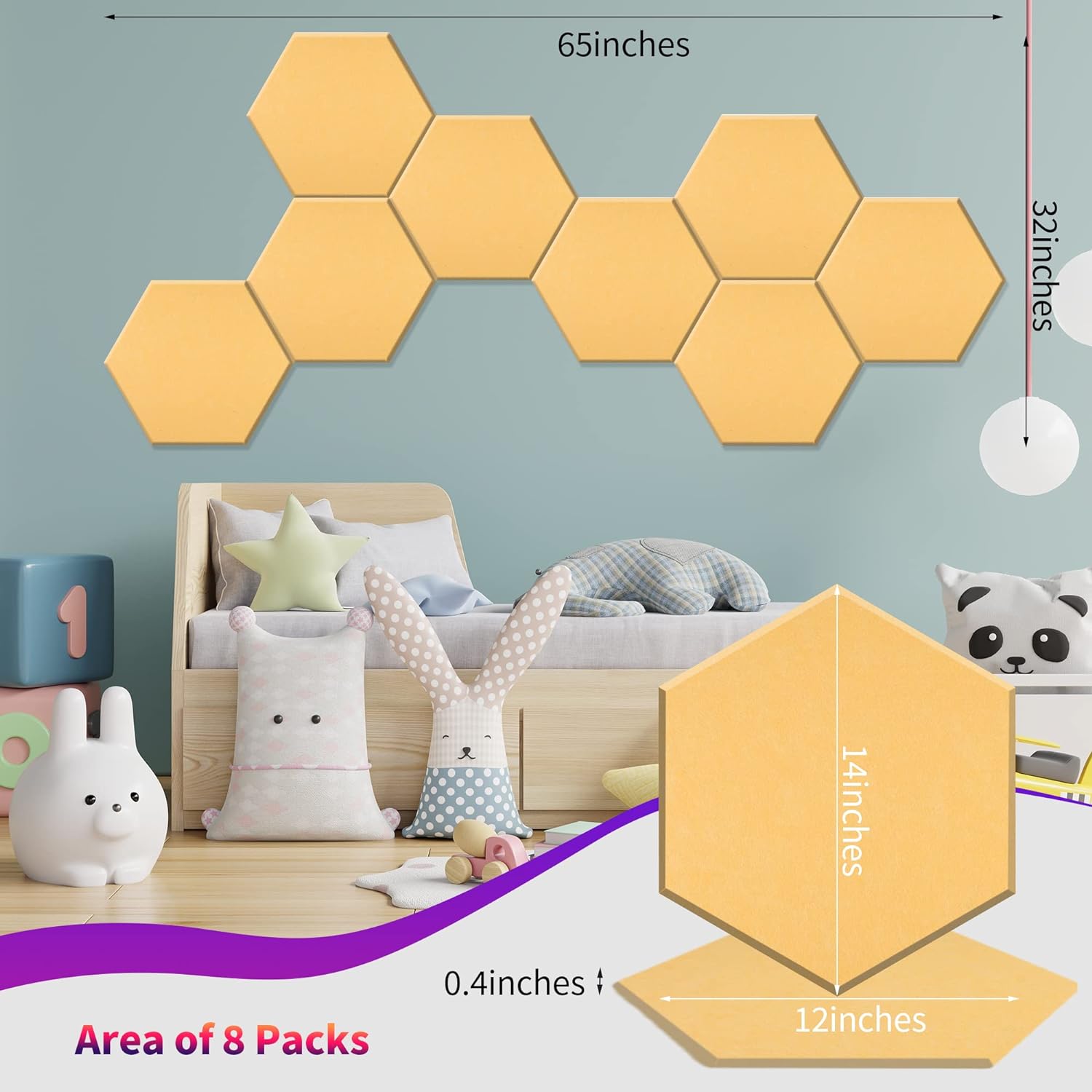 Architecturally Decorative Formaldehyde-free Sound-absorbing Acoustic Rectangular PET Felt Ceiling Panel