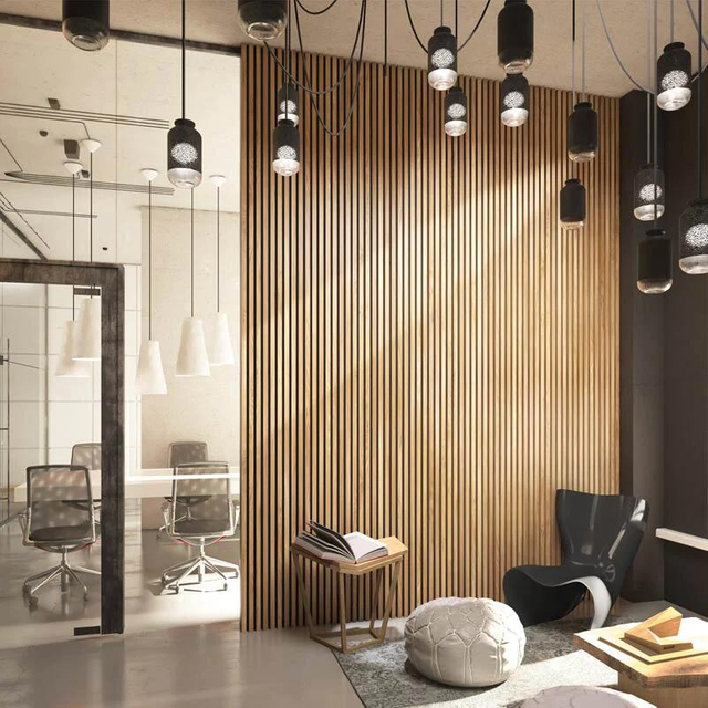 Slat Soundproof Wall Slat Acoustic Panel for Interior Noice Reduction