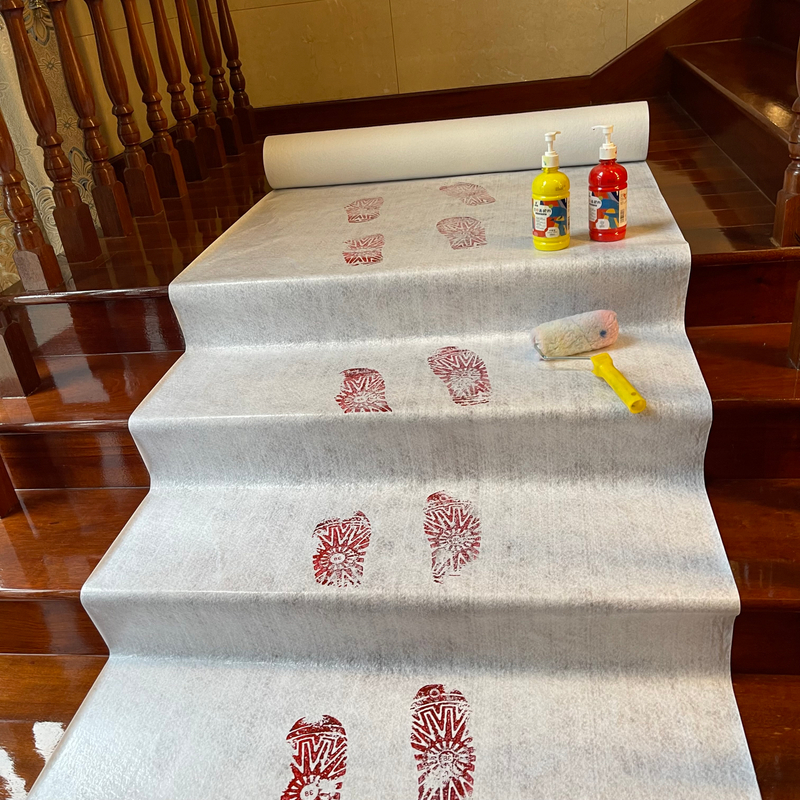 160gr 1x50m Paint Proof Abdeckvlies selbstklebend Cover Fleece Protects Hardwood and Tile 