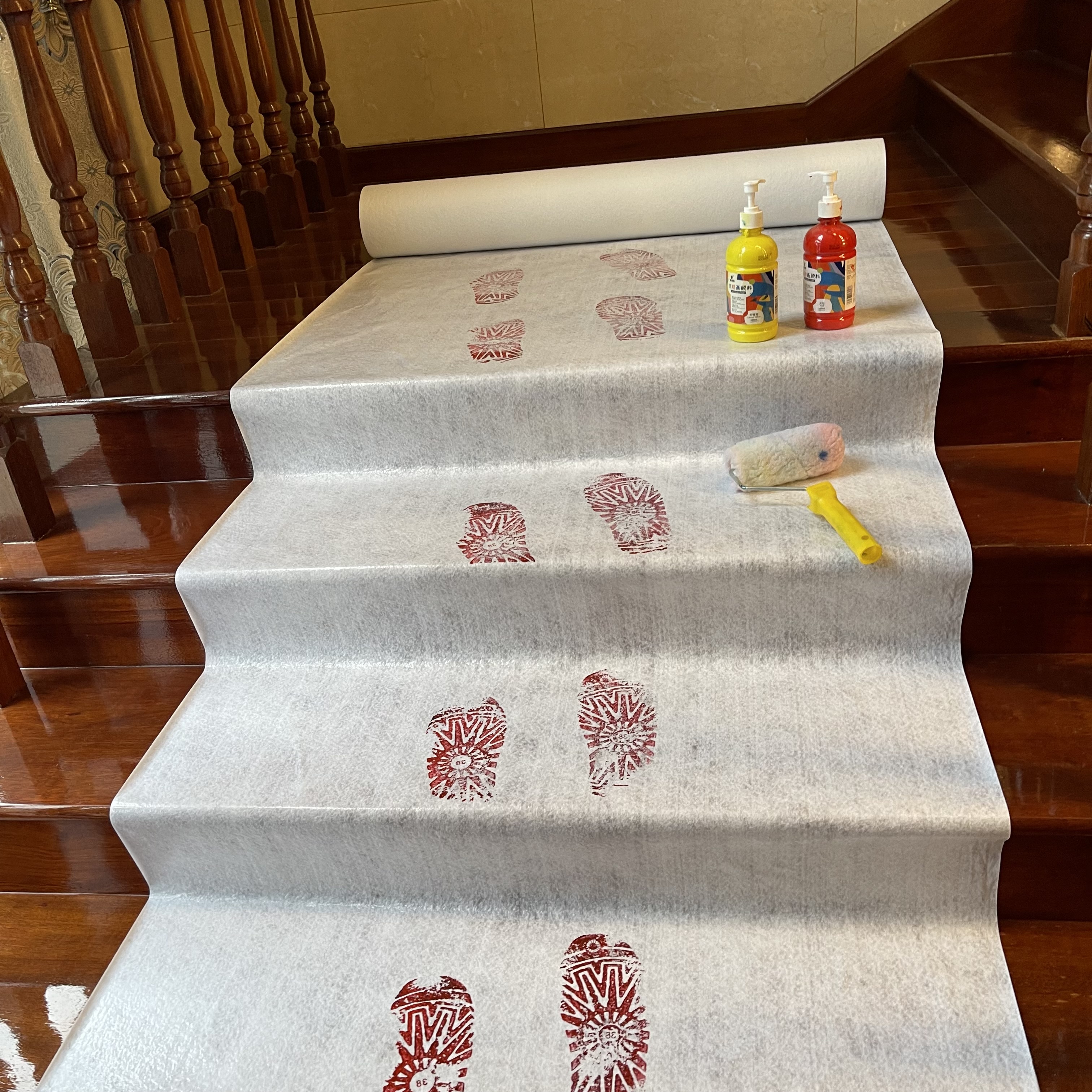 Sticky Felt Temporary Floor Protection for Easy Installation