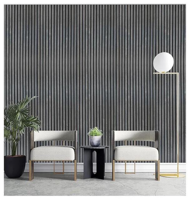 European Standard Eco-Friendly Polyester Fiber Soundproofing Slat Wooden Wall Acoustic Panel Akupanel