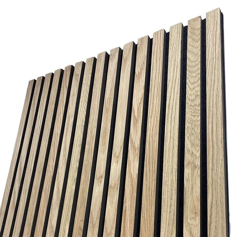 Sound Absorption Decorative Pet MDF Wood Veneer Acoustic Slats Wall Panels On Felt