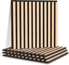 European Basic Eco-Friendly Polyester Fiber Soundproofing Slat Wooden Wall Acoustic Panel