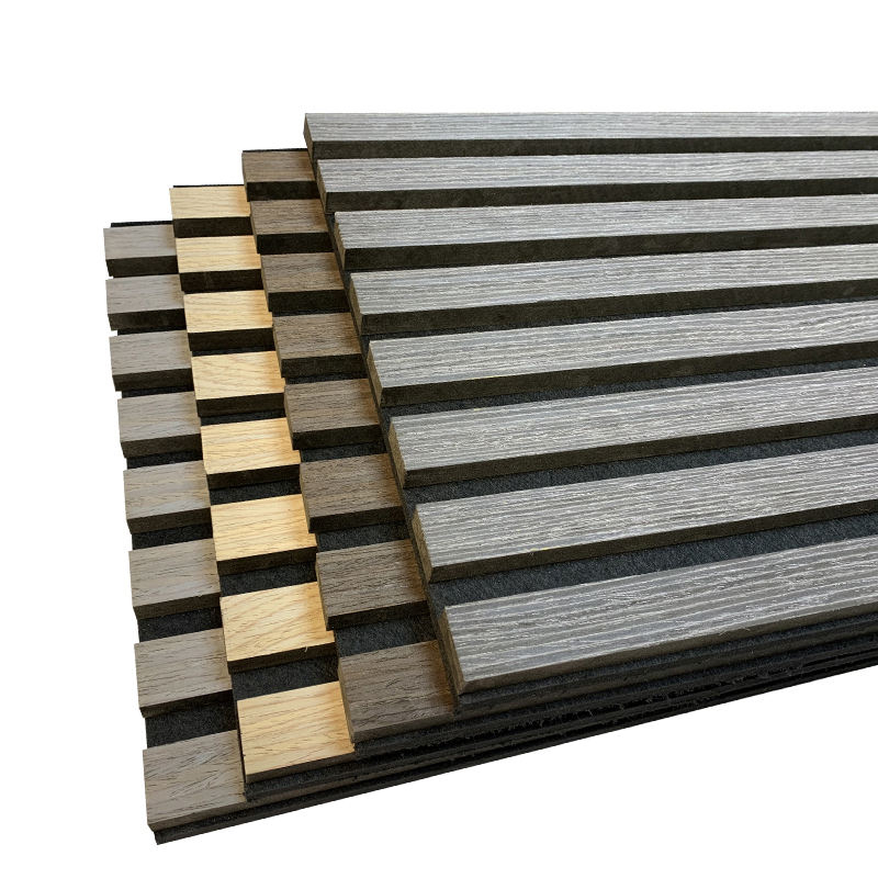 Natural Oak Color Customized Size Wooden Wall Slat Acoustic Panel