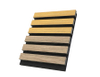 Wood Veneer Polyester Black Backing Wall Slat Acoustic Panel