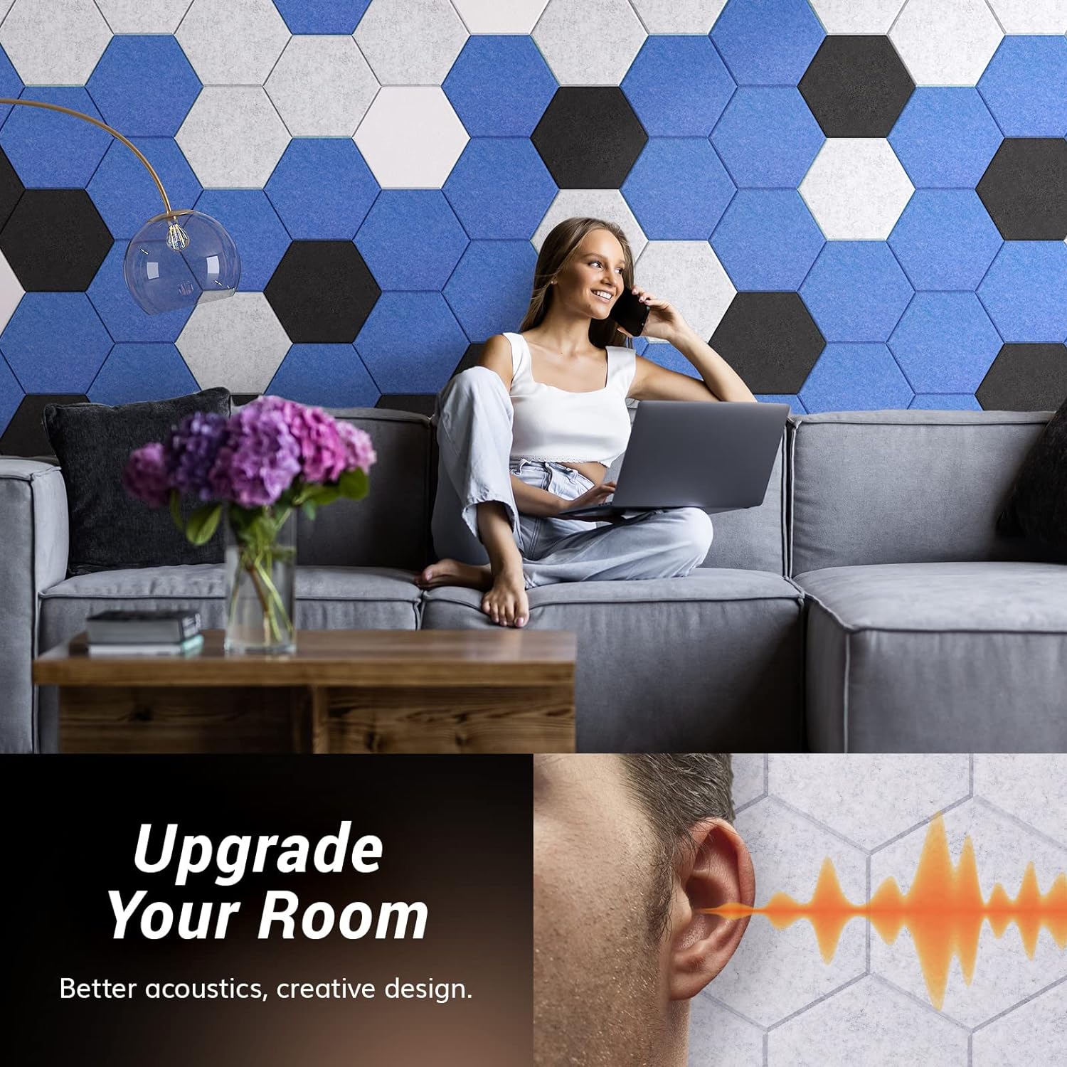 Soundproofing Polyester Fiber Adhesive Decoration Sound Absorbing Acoustic Panel