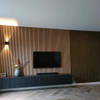 Polyester Fiber Soundproof Ceiling Wall Fireproof Wood Veneer Finish Acoustics Slat Panel