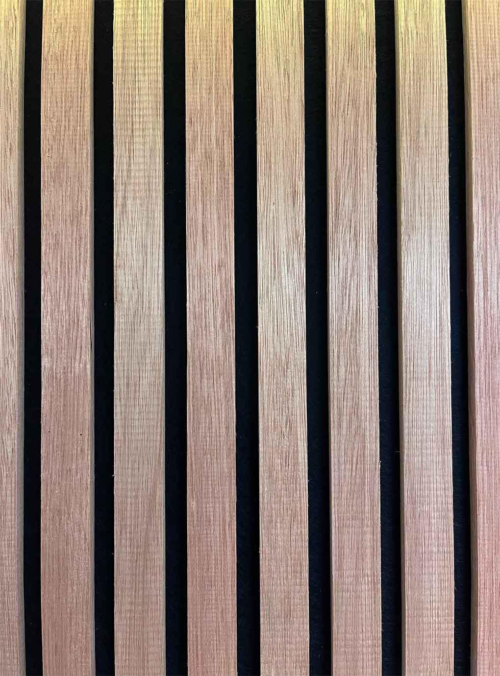 Polyester Fiber Soundproof Ceiling Wall Fireproof Wood Veneer Finish Acoustics Slat Panel