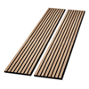 280 x 60cm Natural Warm Walnut Contemporary Oak with Grey Felt MDF Veneer Acoustic Wood Wall Panels