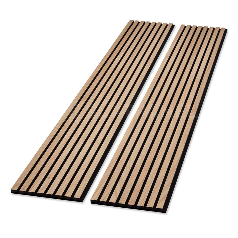 280 x 60cm Natural Warm Walnut Oak MDF Veneer Wood Slat Acoustic Wall Panel