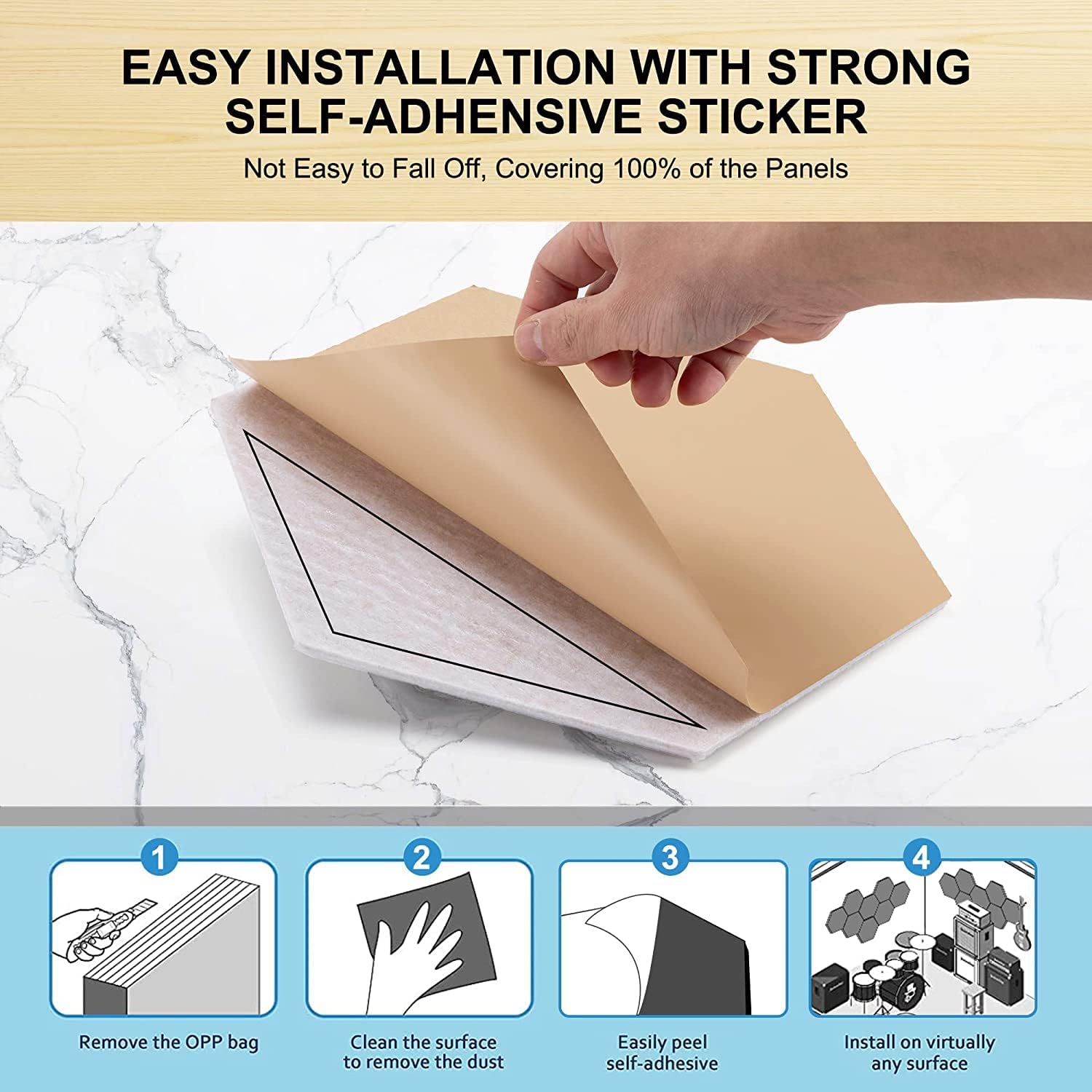 Architecturally Decorative Formaldehyde-free Sound-absorbing Acoustic Rectangular PET Felt Ceiling Panel