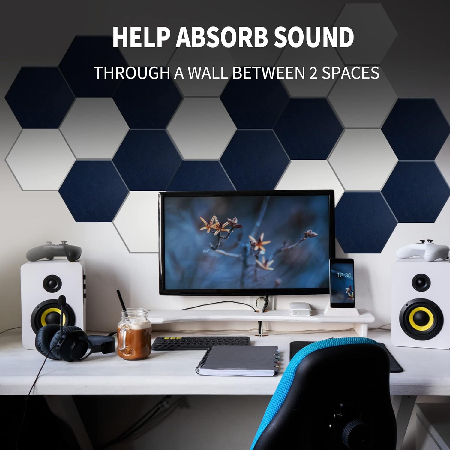 Architecturally Decorative Formaldehyde-free Sound-absorbing Acoustic PET Felt Circular Ceiling Panel