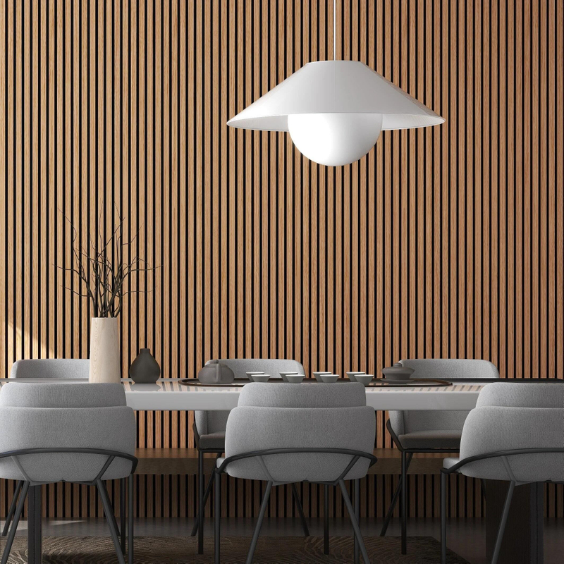 Wholesale Competitive Price Directly Selling Wood Veneer Slat Acoustic Panel 