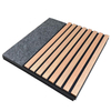 Polyester Fiber Soundproof Ceiling Wall Fireproof Wood Veneer Finish Acoustics Slat Panel