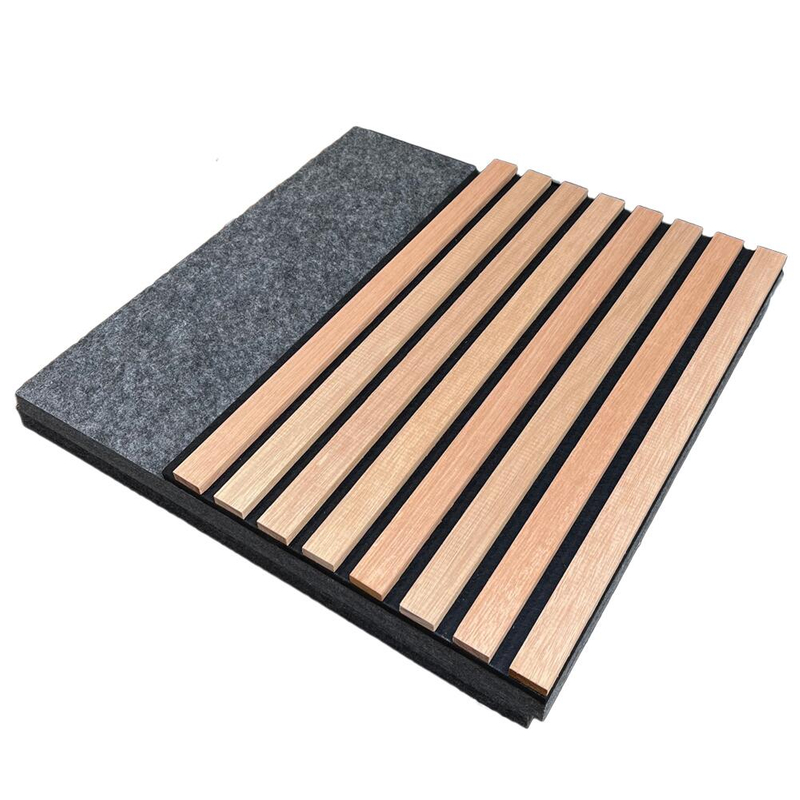 Morden Slat Wooden Wall Panels with Acoustic Pet Sound Proofing Panel
