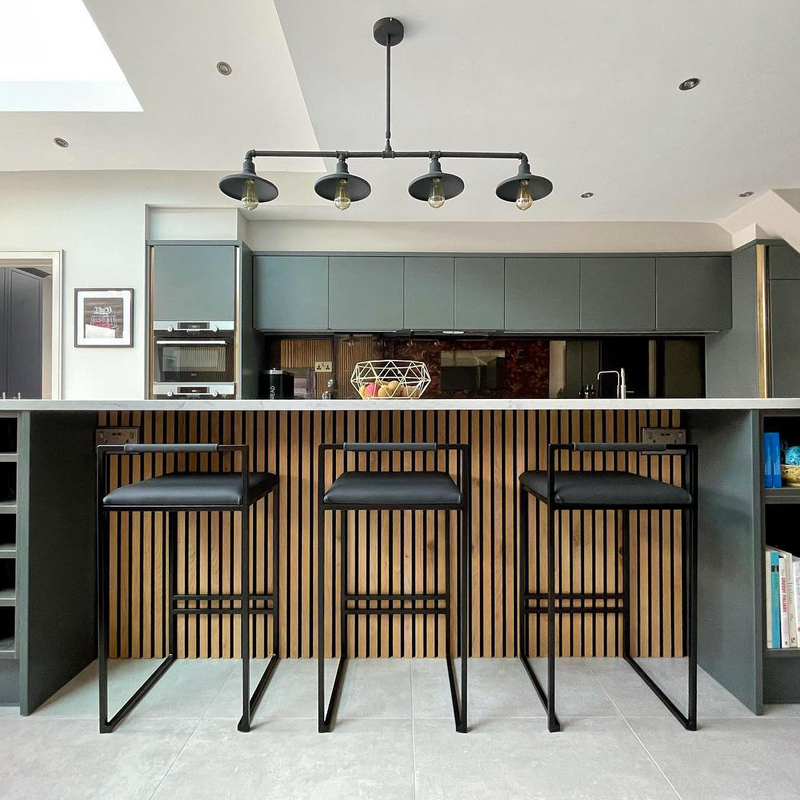 Natural Acoustic Sound Absorbing Sponge Soundproof Polyester Wooden Slat Wood Wall House Panel Pet