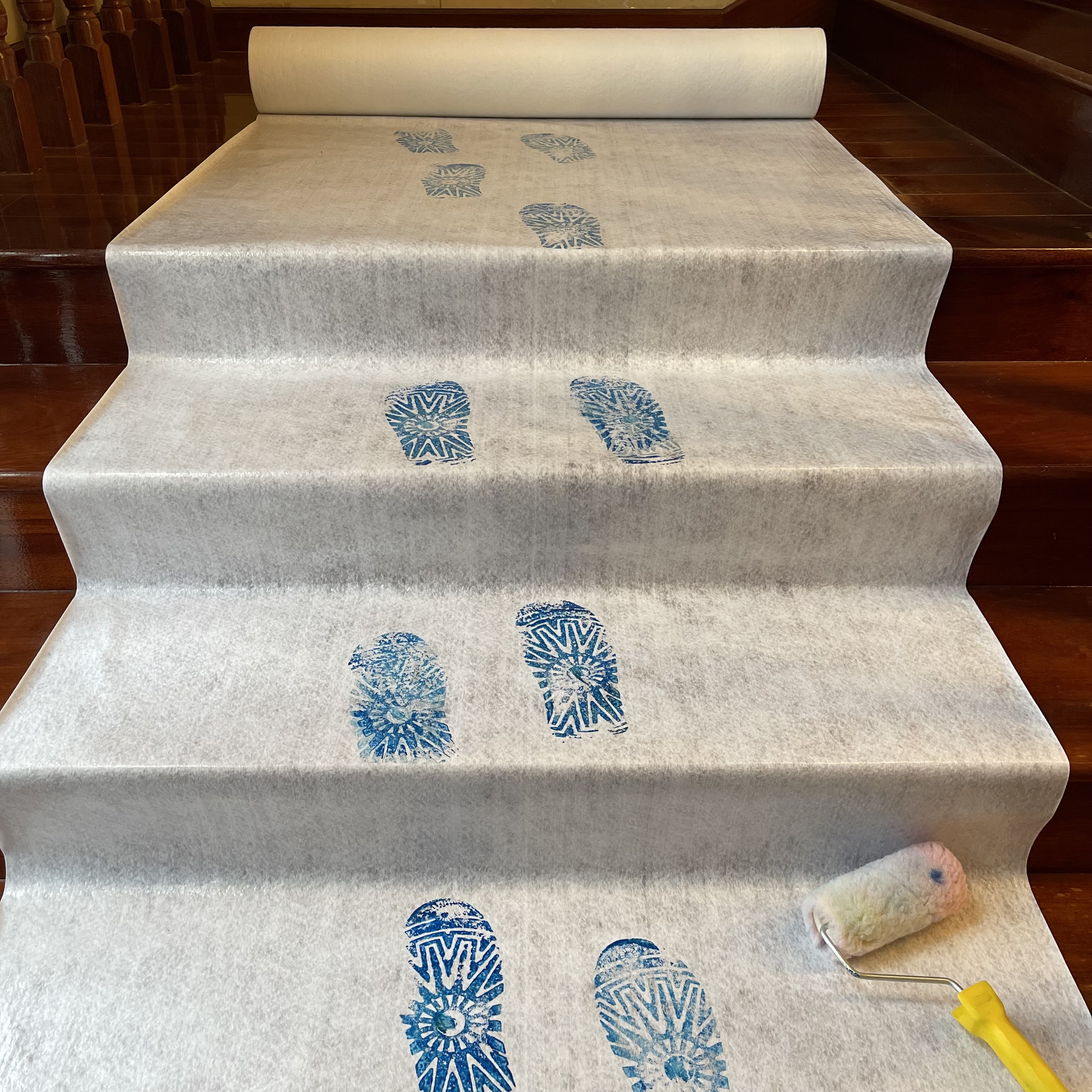 0.65x25m Floor and Stair Protection Fleece Perfect Surface Protection for Flooring