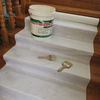 Floor protection felt rolls polyester needle felt with pe coating white polyester sticky malervlies