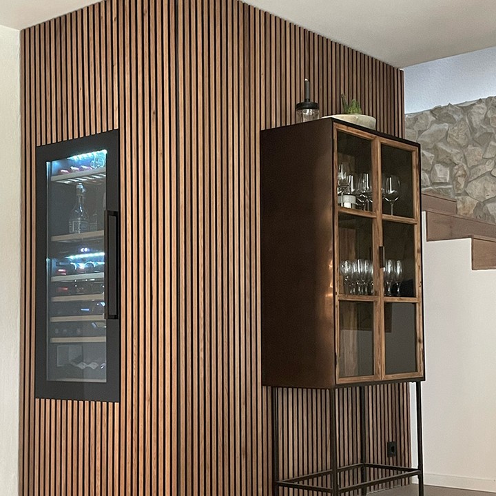  Acoustic Interior Wall Decoration Soundproof Pet Sheets Timber Slats Wood Panel