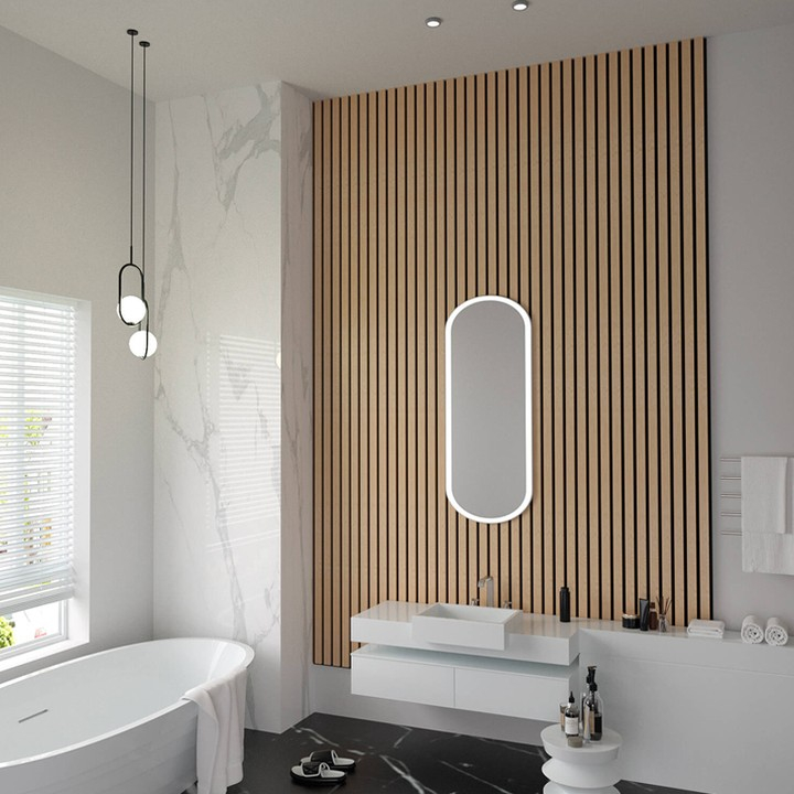 New Style Aku Wooden Slat Acoustic Panels Polyester Pet Solid Wooden Slatted Acoustic Panel