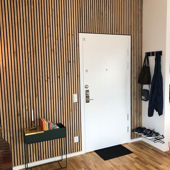 Decorative MDF Building Material Ceiling Panel Veneer Finish Slatted Soundproof Acoustic Wooden Slat Panel